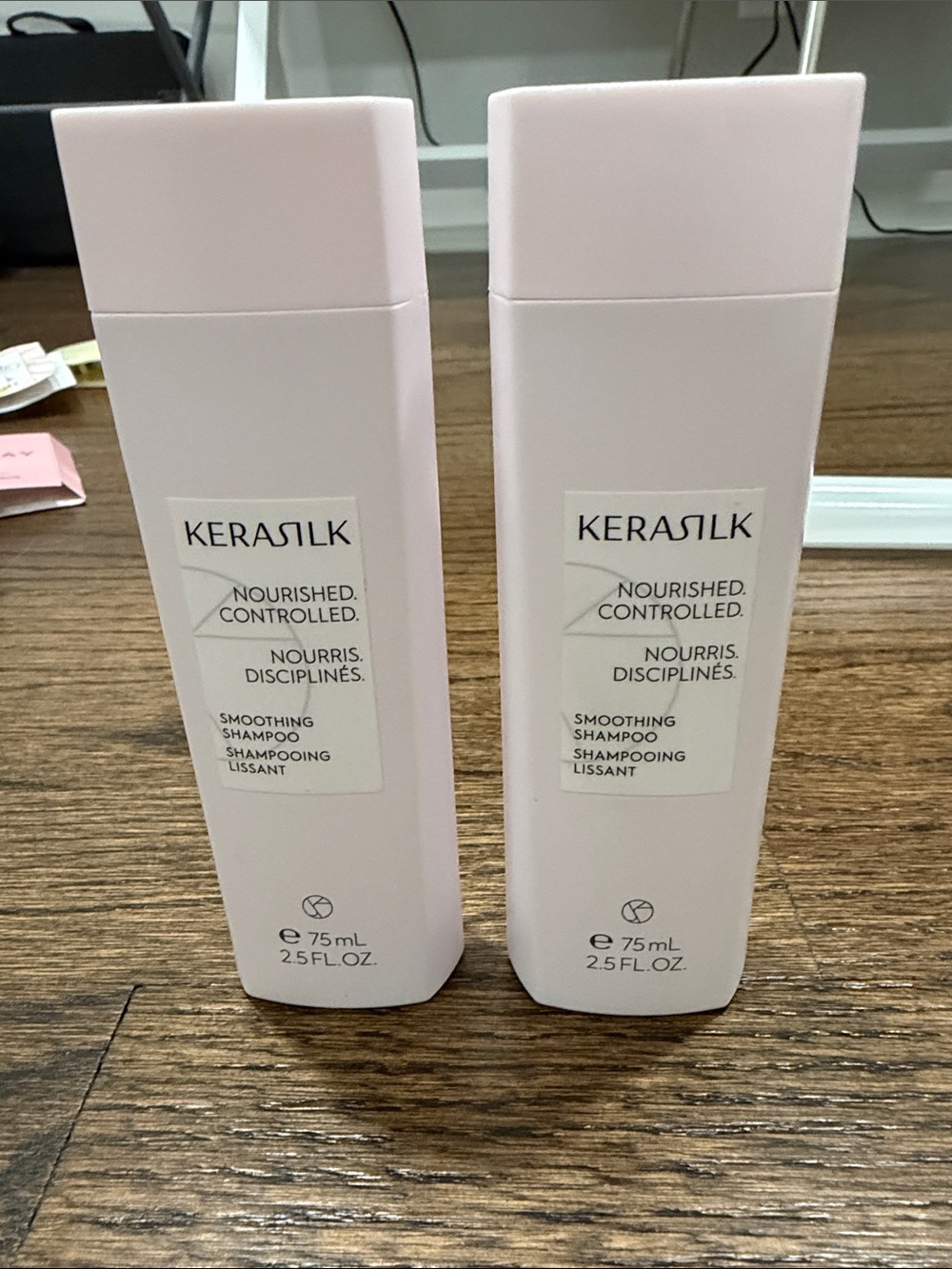 Kerasilk Nourished & Controlled Smoothing Shampoo - Light Pink (75 mL) set of 2